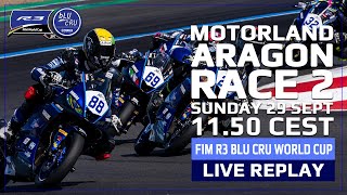 FIM R3 bLU cRU World Cup Live Replay  Round 6 Race 2 Motorland Aragon [upl. by Petra]