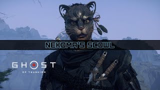 Nekomas Scowl Mask Barrier Cove Ghost of Tsushima Iki Island Playthrough [upl. by Enalda]