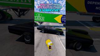 Qual carro passa por baixo do trailer e sobrevive beamng beamngdrive game gaming jogos carros [upl. by Nagaet231]