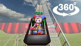 360° VR Pomni  Roller Coaster The Amazing Digital Circus [upl. by Retsek]