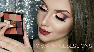 HUDA BEAUTY Warm Browns OBSESSIONS Tutorialهدى بيوتي [upl. by Sweatt]