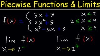 Piecewise Functions  Limits and Continuity  Calculus [upl. by Aletha367]