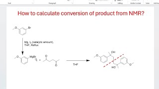 Conversion of Product calculation by NMR [upl. by Mortensen598]