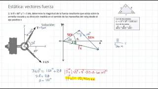 estatica vectores fuerza ejercicio 2 [upl. by Quar]