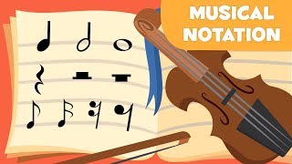 Musical Notation  Educational Videos about Music for kids [upl. by Nalad]