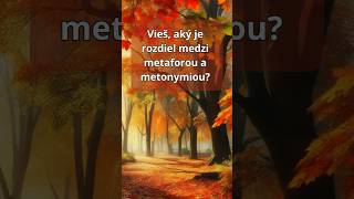 Rozdiel medzi METAFOROU a METONYMIOU shorts literatura literarnateoria [upl. by Llet531]