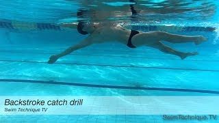 Backstroke swimming  Drill for the perfect catch [upl. by Llerruj]