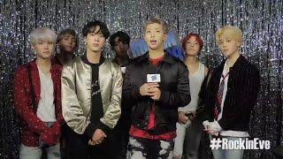 BTS message for 2018 BTS will be performing in New Year’s Rockin’ Eve [upl. by Lippold96]