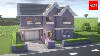 Suburban house in Minecraft  Tutorial [upl. by Dupaix621]