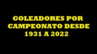 TODOS los goleadores del fútbol argentino año x año torneo x torneo [upl. by Enneirda]