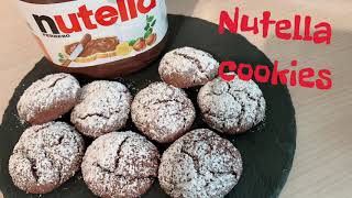 Nutella Plätzchen nur 4 Zutaten nutella kurabiyesi  sadece 4 malzeme Nutella cookies [upl. by Adrahc659]