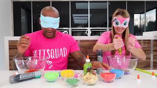 NO CHEATING Blindfolded Slime Challenge Parents Edition [upl. by Dwain]