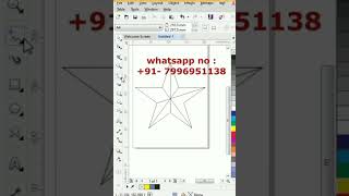 How to make color star design in Coreldrawshorts trending [upl. by Enimsaj]