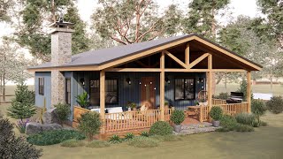 This COZY Small Home Will Make Your Heart MELT  Peaceful Living  House Design With Floor Plan [upl. by Aokek]