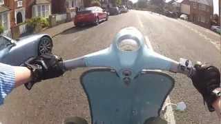 Cruising around on my 61 Lambretta Li 150 scooter [upl. by Rosalee]