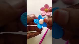 Diy clay flowers🌸 diy diygift diycrafts claycraft shorts [upl. by Azarcon]