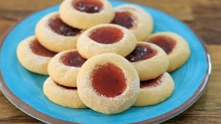 Thumbprint Cookies  Jam Cookies Recipe [upl. by Chuch]