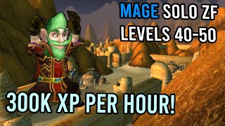 Mage Solo ZF Graveyard Level 40  200 mobs 300k xp per hour  KallTorak Living Flame NA [upl. by Tenahs]