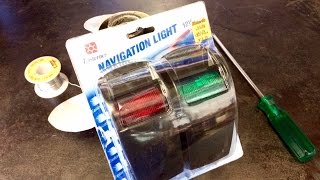 Installing navigation lights on a boat [upl. by Niehaus]