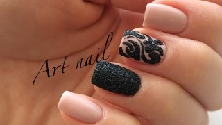 Маникюр Бархатный Песок Дизайн Ногтей Гельлаком и блестками Nail Art Designs [upl. by Cogswell]