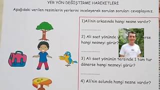 2sınıf matematik Yer yön değiştirme hareketleri uzamsal ilişkiler Bulbulogretmen matematik [upl. by Airret879]