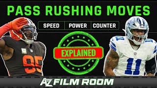 NFL Pass Rush Moves Explained Film Breakdown [upl. by Llehcor]