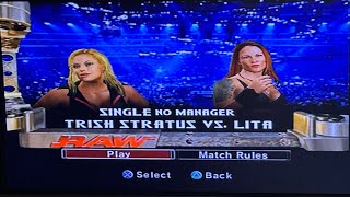 WWE SVR06  December 6th 2004 Trish Stratus Vs Lita WWE Women’s Champion on WWE Raw [upl. by Amarette]