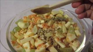 Ensalada de manzana con rompope [upl. by Nehgem]