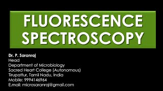 Fluorescence Spectroscopy [upl. by Laynad]