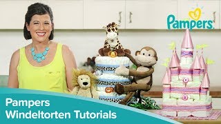 Windeltorten einfach selber machen Tutorials  Pampers Serie [upl. by Asseram514]