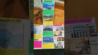 Tourist brochure for school project  Travel brochure  Trifold brochure  Brochure making ideas [upl. by Anayd]