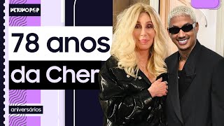 Cher faz 78 anos Deusa do Pop celebra com namorado show em Cannes e carreira a todo vapor [upl. by Riorsson]