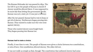 LT 110 Newsela Kansas Nebraska Act Read Aloud [upl. by Coppock]