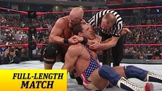 FULLLENGTH MATCH  Raw  Kurt Angle vs Steve Austin  WWE Championship Match [upl. by Drhacir779]