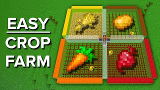 Minecraft Easy Multi Crop Farm  850 Per Hour [upl. by Marthe]