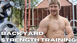 BACK GARDEN STRENGTH TRAINING  UFC Featherweight Arnold Allen   Lathams Door Installation [upl. by Bach870]