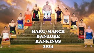 MARCH HARU BANZUKE RANKINGS 2024 春場所 大阪場所 [upl. by Kassie487]