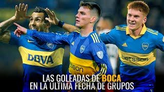 LAS GOLEADAS DE BOCA JUNIORS EN LA ÚLTIMA FECHA DE FASE DE GRUPOS [upl. by Chaing]