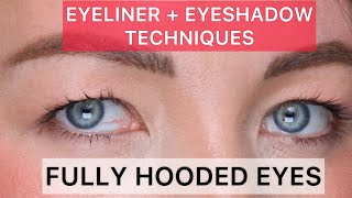 EYELINER TECHNIQUES FOR FULLY HOODED EYES  MAKEUP FUNDAMENTALS ✔️ [upl. by Gerry]