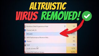 Altrsikexe High CPU Process Altruistic Service Virus Removal Guide [upl. by Oiretule]