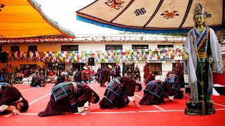 ཨེ་མ་ཧོ་ སྐྱིད་རོང་གཞས་། Aemaho Kyirong Dance by Nepal Lhamo Tsokpa Chaksam Shoton Festival 2015 [upl. by Klemm]