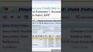 How to Pass Credit Sales Entry in SAP  Journal Entry  SAP  Sap Course  Accounting  Short Video [upl. by Berne]