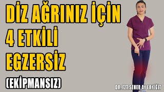 DİZ KIKIRDAK AŞINMASI İÇİN 4 ETKİLİ EGZERSİZ aktifizyo dizağrısı dizkireçlenmesi fiziktedavi [upl. by Ahsilra]