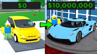 Buying The Best Car For 10 Million Dollars  Car Dealership Tycoon Roblox [upl. by Ledua]