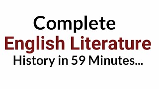 History of English Literature in Hindi [upl. by Salvucci]