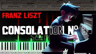 Consolation No 3 by Franz Liszt  Piano Tutorial Score [upl. by Ylagam353]