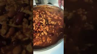 Making homemade chili with pinto beans and kidney beans over potatoes Fritos or tortilla chips [upl. by Aihsenor823]