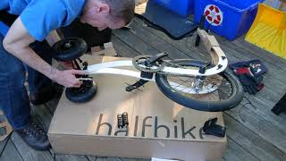 Halfbike unboxing and assembly timelapse [upl. by Ialohcin]