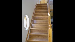 STAIR RENOVATIONSTAIR MAKEOVERLAMINATE STAIRSINSTALLING LAMINATE FLOORING ON STAIRS [upl. by Ellekcir]