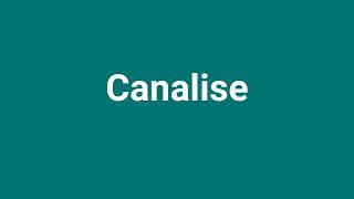 Canalise Meaning and Pronunciation [upl. by Ycnay]